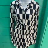 Pleated Checkered Set