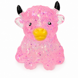 Cute Pinch Glitter Highland Bull Squishy