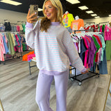 Sunny Side Stripe Mockneck Sweatshirt