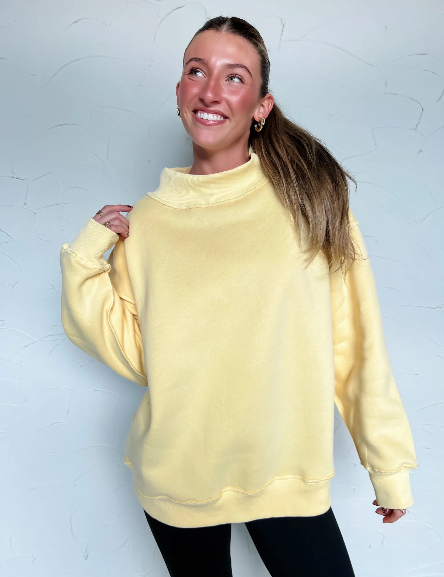 Color Me Comfy Mock Neck Sweatshirt
