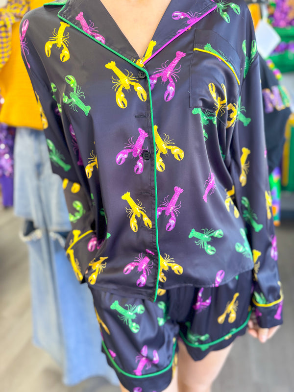 Mardi Gras Crawfish Pajama Set