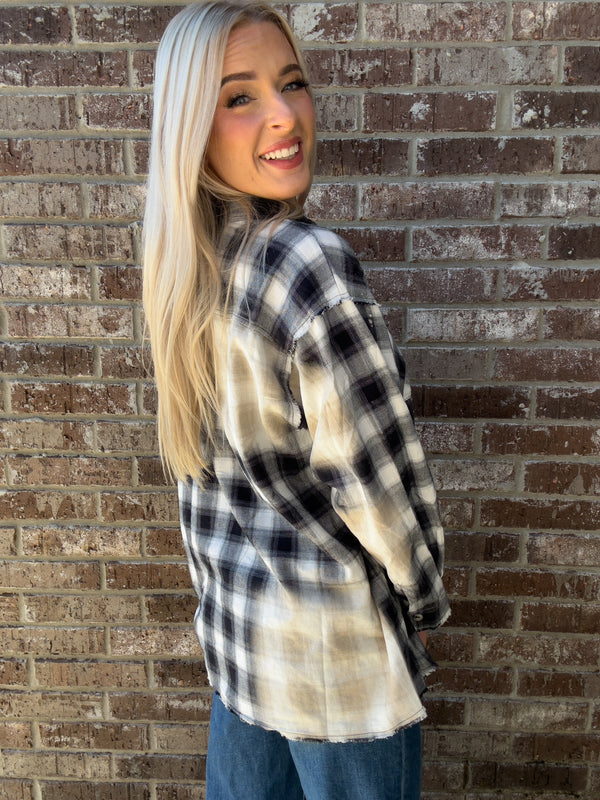 Bleached Plaid Flannel
