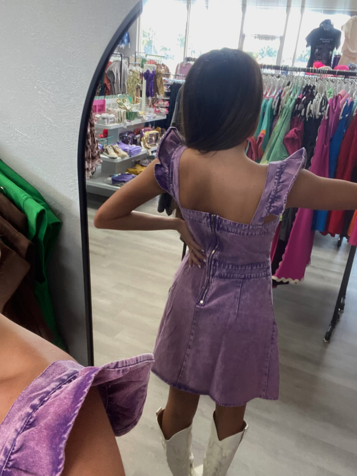 Purple Denim Dress Savage Roots Boutique Purple Denim Dress Savage Roots Boutique
