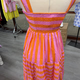 Boardwalk Bow Dress | Orange and Pink