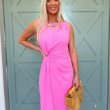 Champagne Moment Midi Dress | Pink