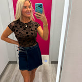 Espresso Bloom Top