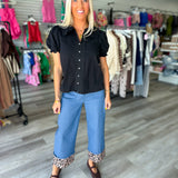 Better in Black Eyelet Top