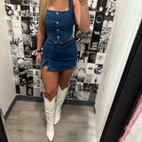 Denim Vest Top - Dark Denim