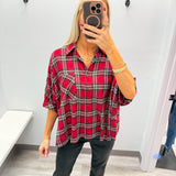 Flannel Top - Red