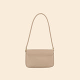 Knotted Ring Accent Leather Hand Bag