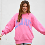 Pink & Purple Puff Letter Sweatshirt | LULU MAC