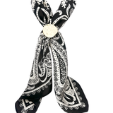 Adjustable Organic Pebble Scarf Necklace