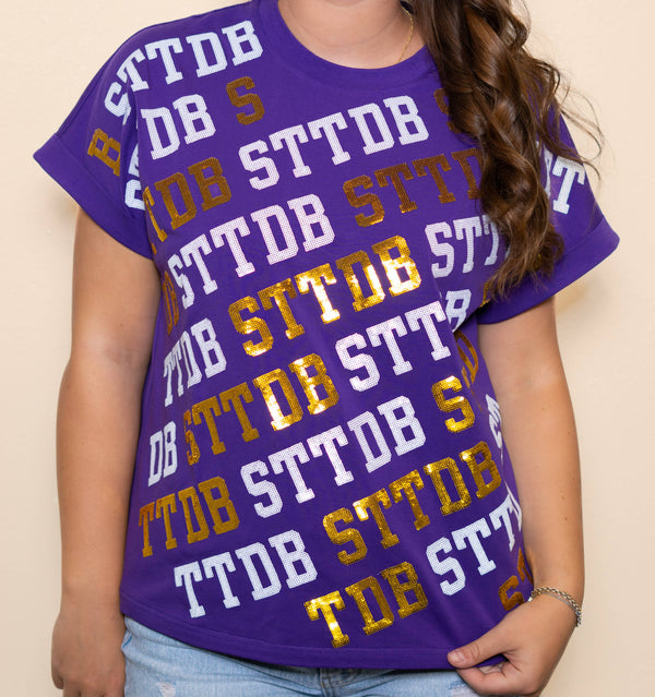 STTDB Varsity Block | Women's Sequin Design Cuff Sleeve