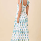 Can I Call You Mine Floral Blue Midi Dress