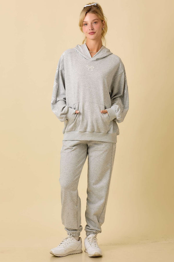 Bow Hoodie and Joggers Set