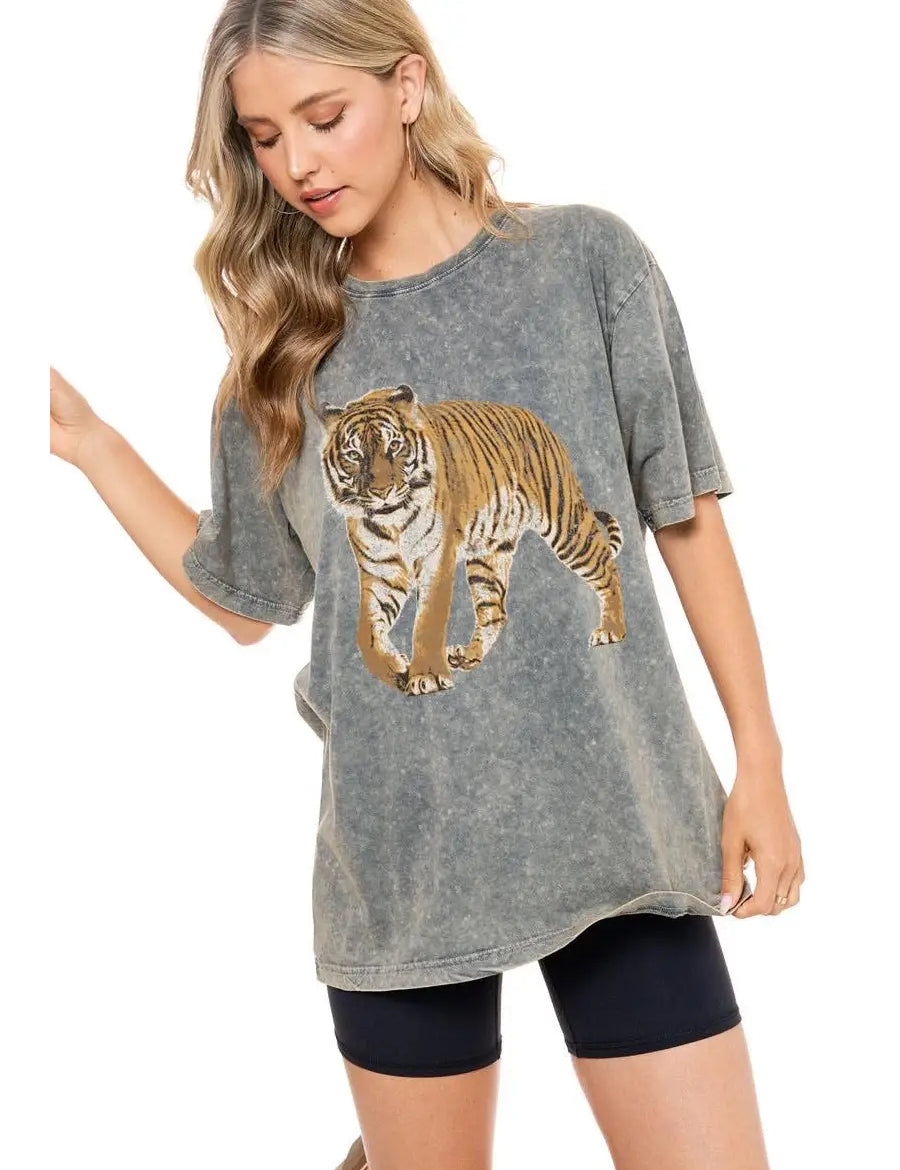 Tiger Pride Acid Wash Tee
