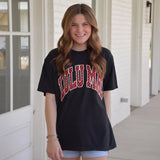 Red/Black Checkered Adult Black Tee | Lulu Mac