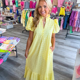 Sweet Escape Eyelete Mid Dress