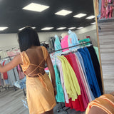Sunset Satin Mini Dress