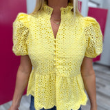 All Eyes on You Eyelet Top