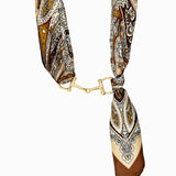 Horse Bit Silk Scarf Chocker Necklace