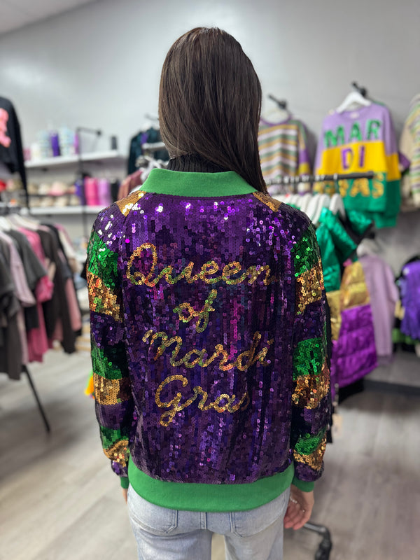 Queen of Mardi Bomber Jacket