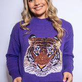 Tiger Purple Sweater