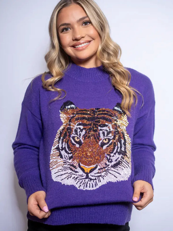 Sequin Tiger Sweater