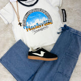 Nashville Color Block Trim Graphic Tee