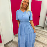 Graceful Days Tiered Midi Dress