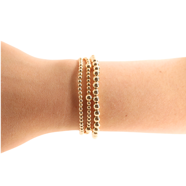 5MM Gold Beaded Bracelet