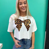 Leopard Bow Waffle Tee