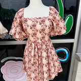 Better Times Floral Scallop Dress