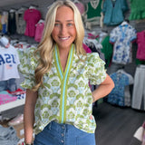 Lovely Bliss Chartreuse Top