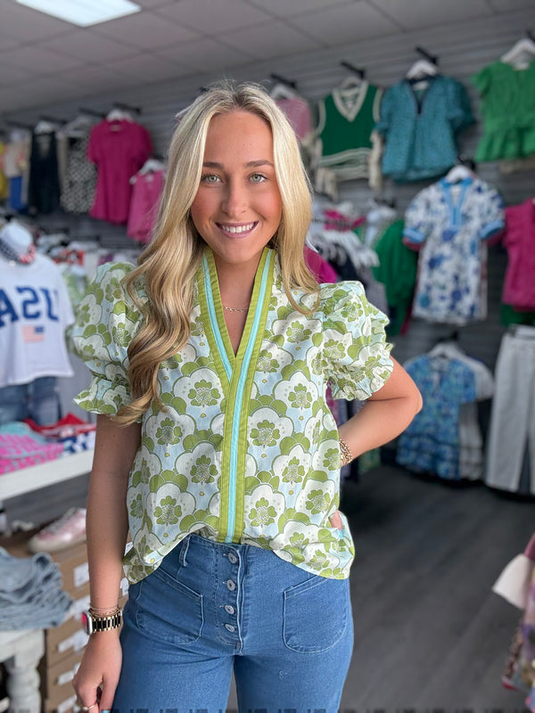 Lovely Bliss Chartreuse Top