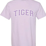 Tiger Block Letters Graphic Tee - Lilac