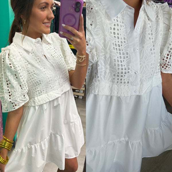 White Eyelet Dress