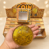 Gold Glitter Dollar Coin Slow Rising Squishy Toy