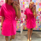Pink Dress with Heart Detail Tie