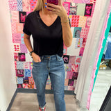 The Janice Judy Blue Slight Bleach Splash Denim