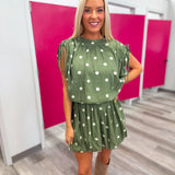 Polka Dot Olive Dress