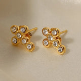 Dainty Faith Cross Studs