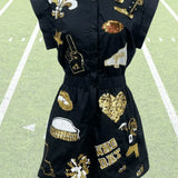 Black Gold Gameday Romper