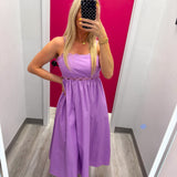 Lavender Beauty Bow Back Midi Dress