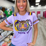  Callin' The Tigers Purple Sequin Tiger T Shirt 