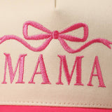 MAMA Ribbon Embroidered Two-Tone Trucker Hat