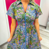 Whispers of Spring Floral Zip Midi