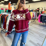 Cozy Up Fireside Bow Sweater