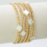 5 Opal Pearl Beaded Bracelet Set