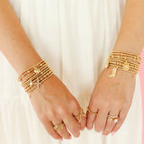 Cross Gold Charm Bracelet